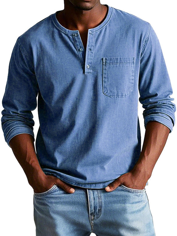 Ruben | Tijdloos Henley Shirt met Lange Mouw
