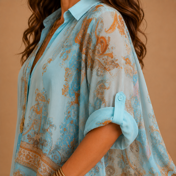 Alessia | Mediterraans Blouse Maxi Jurk