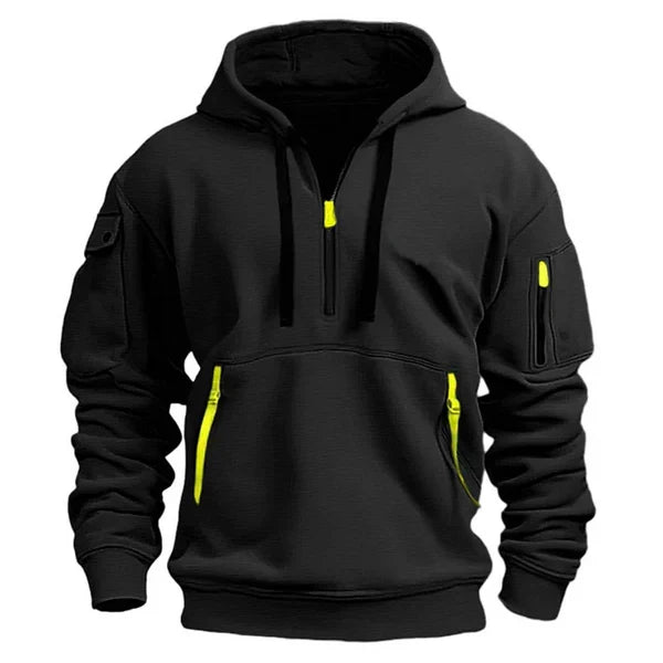 Ruud | Hoodie met Halve Rits