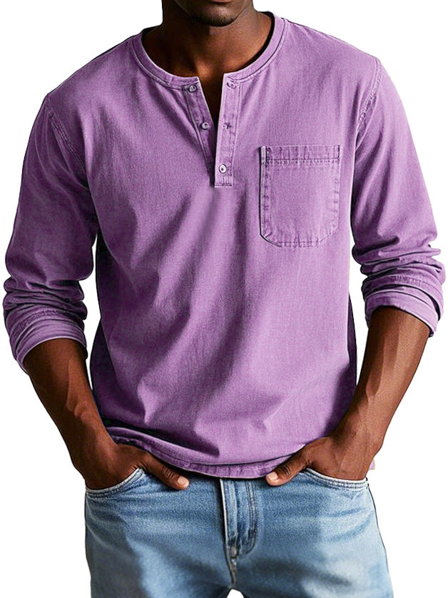 Ruben | Tijdloos Henley Shirt met Lange Mouw