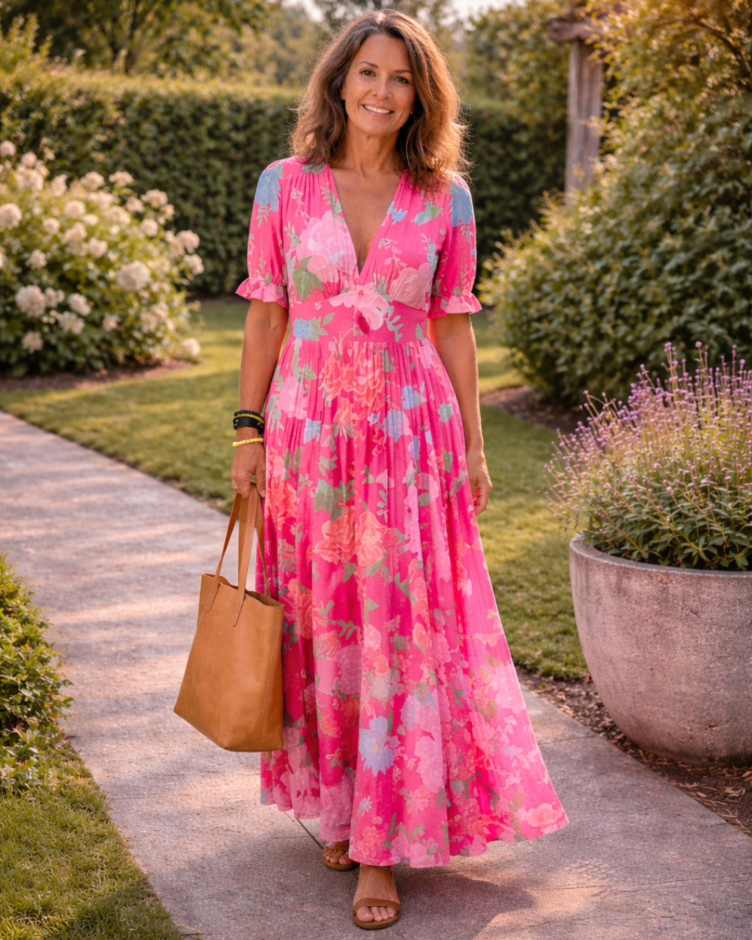 Irene | V-Hals Maxi Jurk