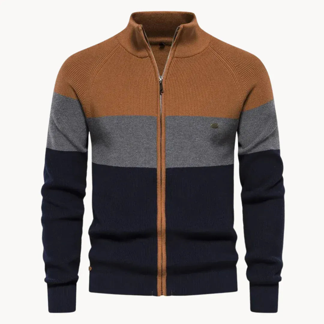 Gert | Vest met Kleurvlakken en Rits