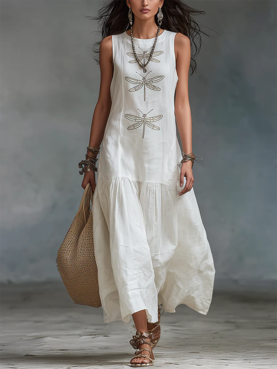 Wren | Mouwloze Bohemien Maxi Jurk