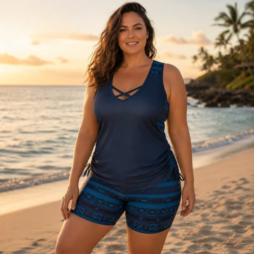 Boho | Aztec Tankini Set met Buikcontrole