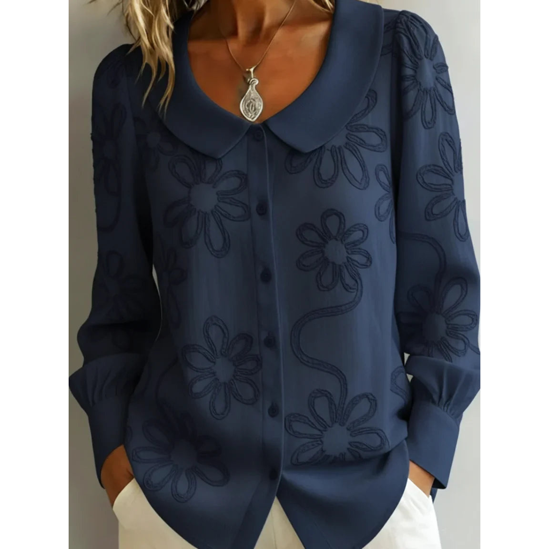 Van Straaten™ Claura Embroidered Elegance Blouse