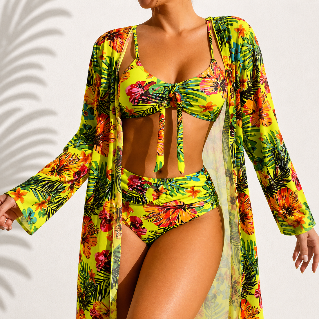 Eveline | Elegante Tropicale 3-delige Bikini