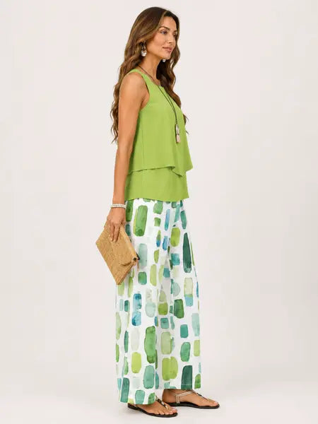 Lizzy™ | Tweedelig Set met Artistieke Print