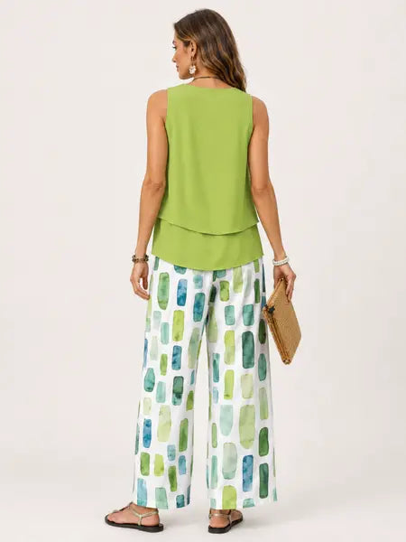 Lizzy™ | Tweedelig Set met Artistieke Print