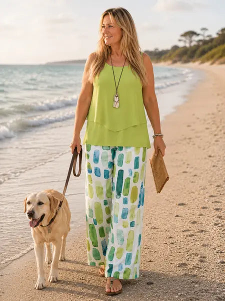 Lizzy™ | Tweedelig Set met Artistieke Print