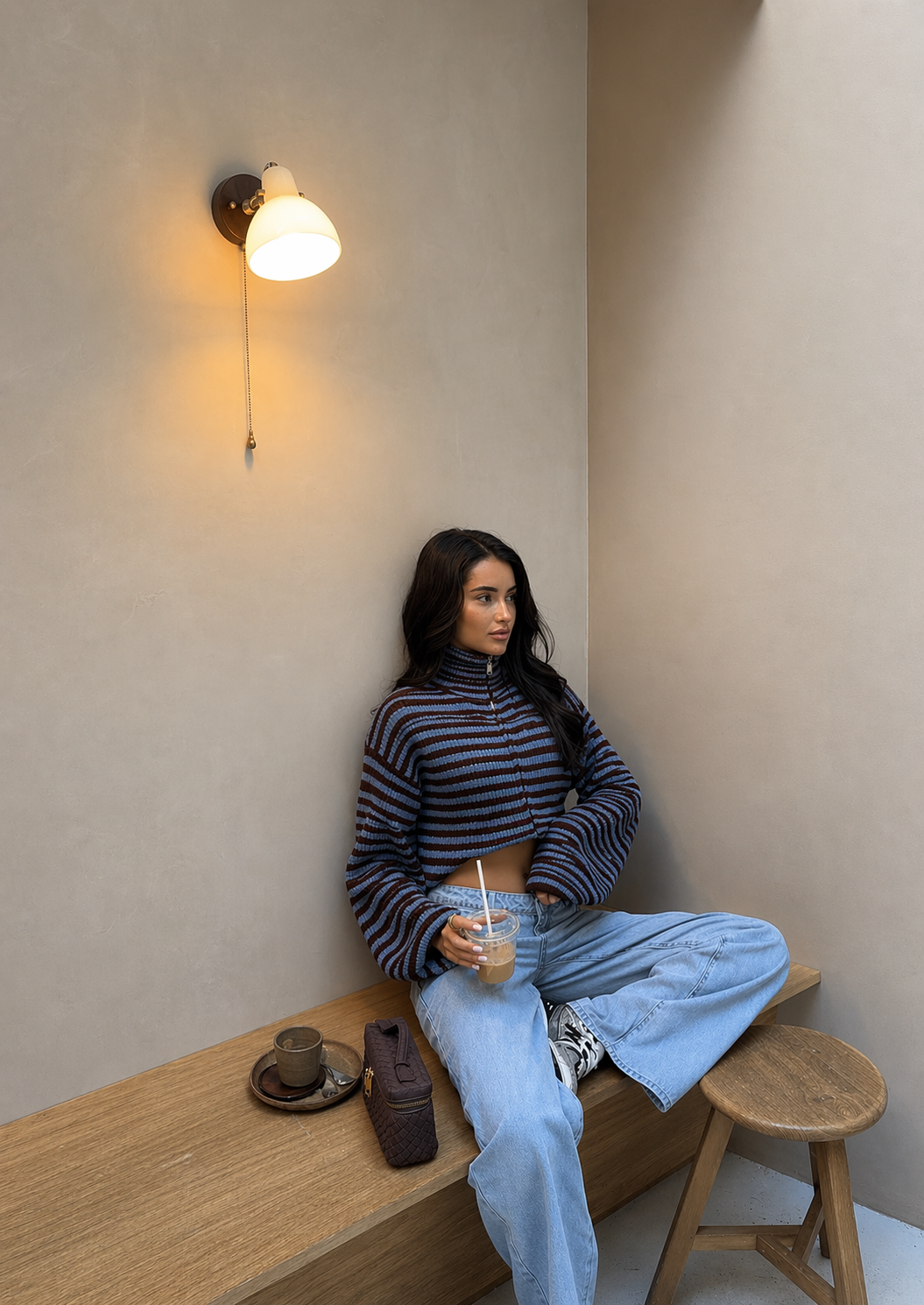 Anja | Gestreept Vest met Rits