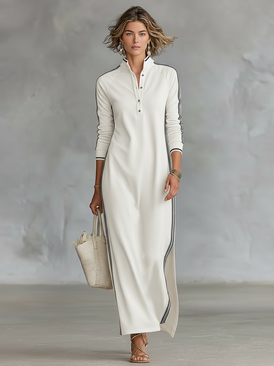 Selene | Casual Lange Mouw Maxi Jurk