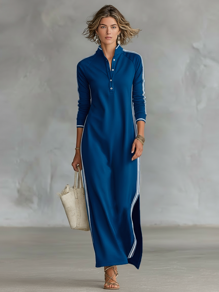 Selene | Casual Lange Mouw Maxi Jurk