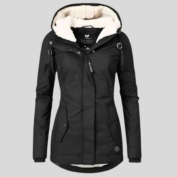 Alienor | Waterdichte Lange Jas met Capuchon