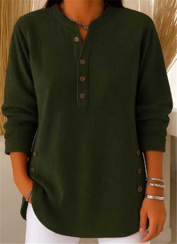 Van Straaten™ Willowe Ribbed Henley Dames Top
