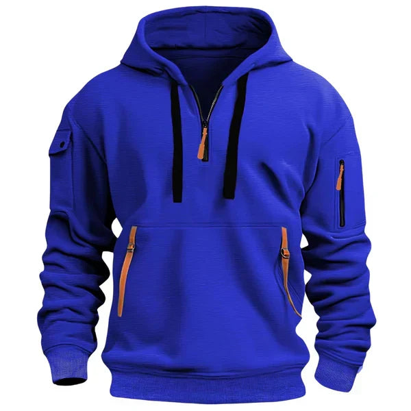 Ruud | Hoodie met Halve Rits