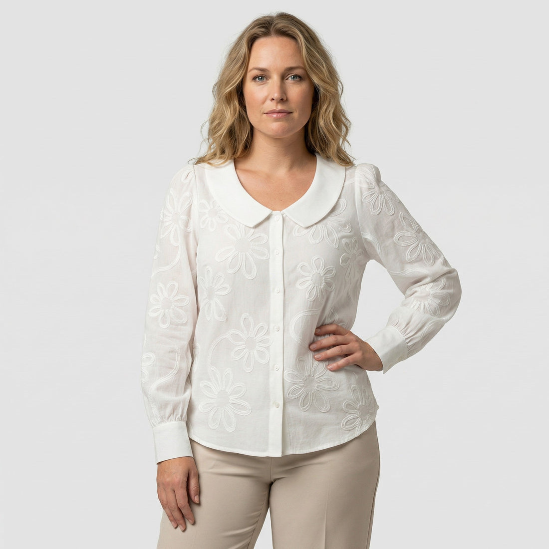 Van Straaten™ Claura Embroidered Elegance Blouse