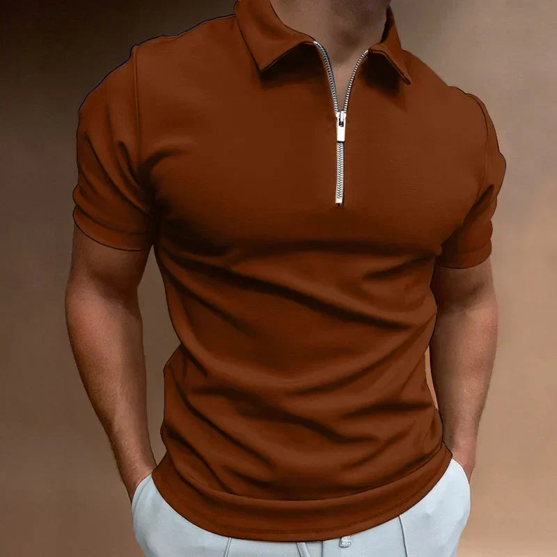 Van Straaten™ Ziparo Luxe Rits Polo Heren