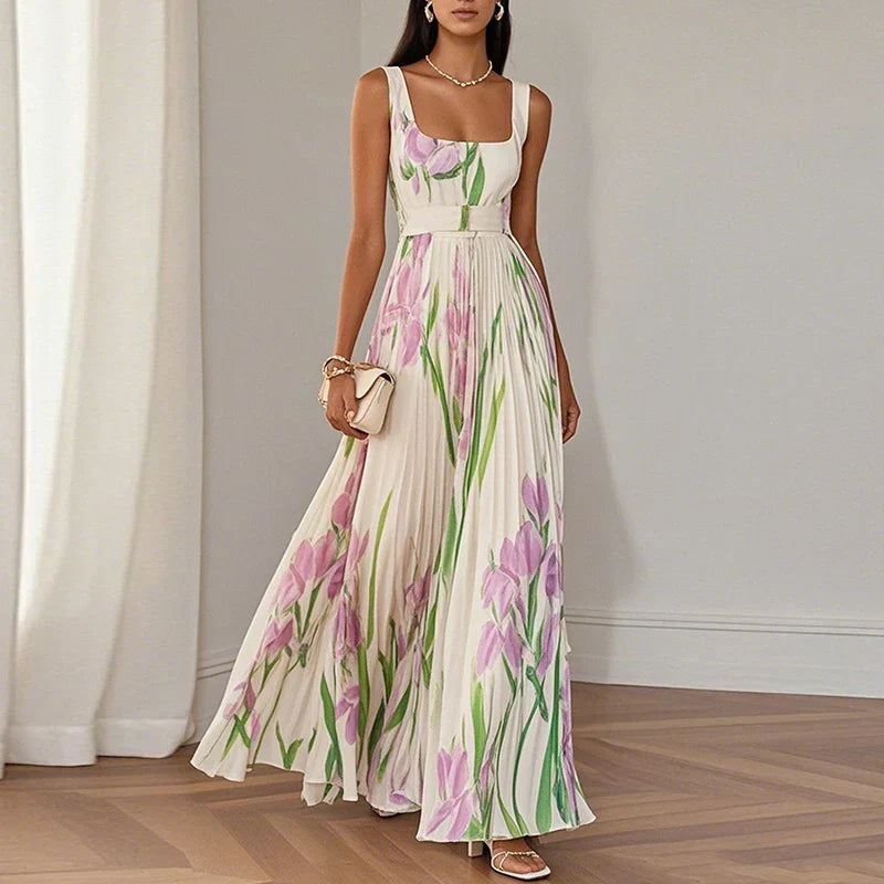 Isla | Elegante Maxi Jurk met Bloemenprint