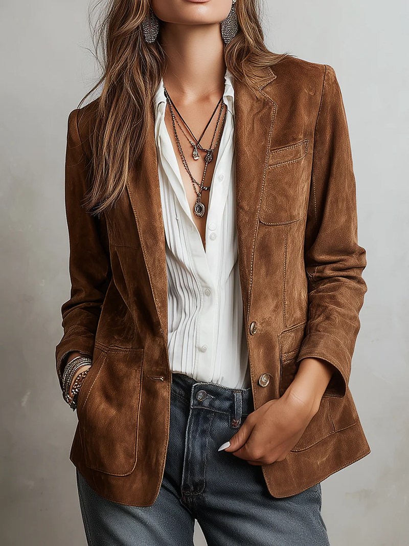 Marcelle | Blazer in Suèdelook