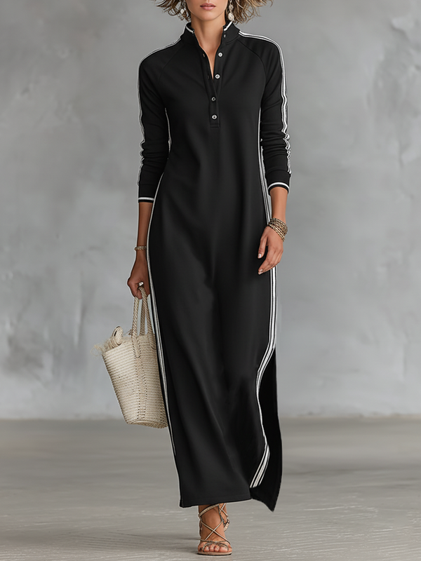 Selene | Casual Lange Mouw Maxi Jurk