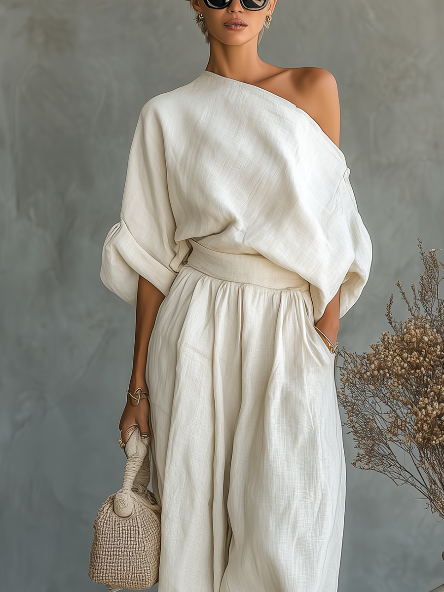 Ayla | Minimalistische One-Shoulder Set