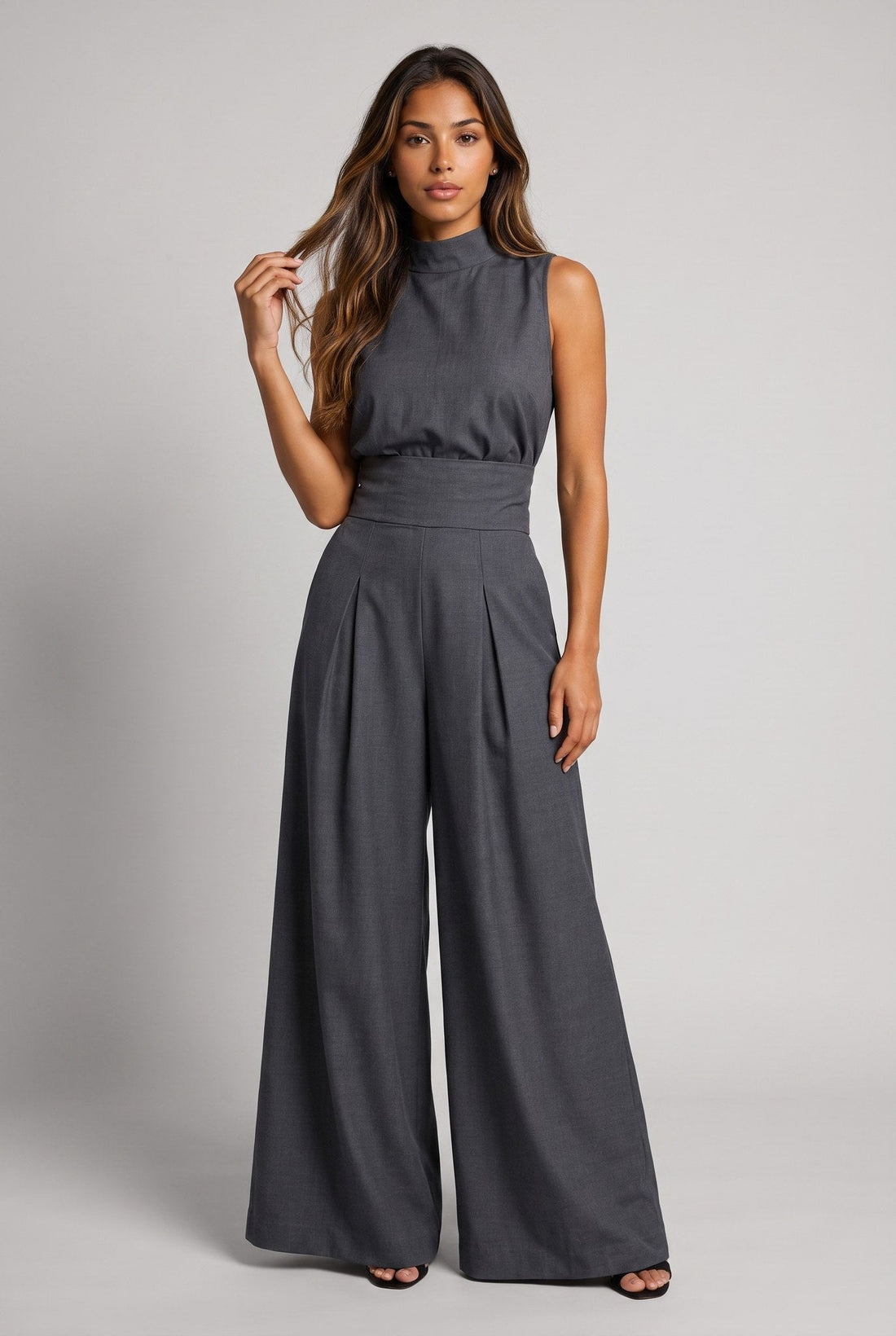 Flore | Linnen Wijdbeens Jumpsuit
