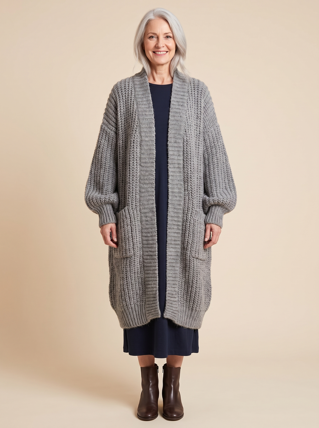 Lenie | Lang Vest met Zakken