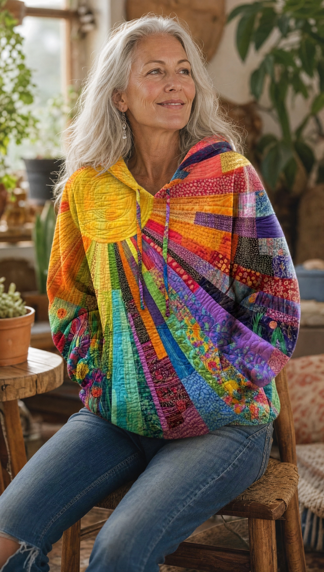 Daniëlle | Boheems Patchwork Hoodie