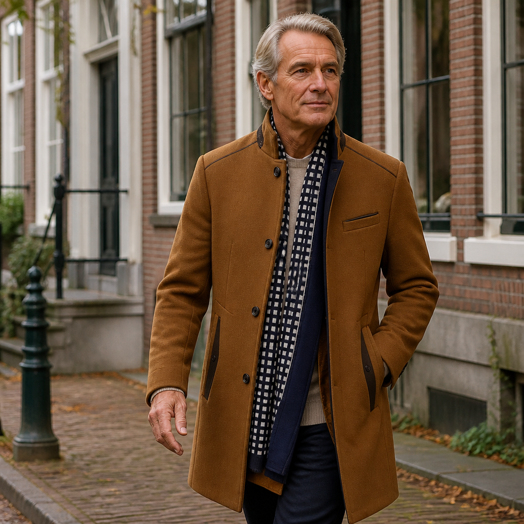 Evert | Lange Jas met Sjaalkraag
