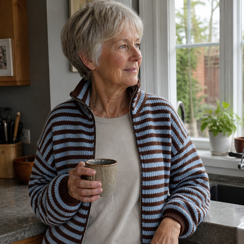 Anja | Gestreept Vest met Rits