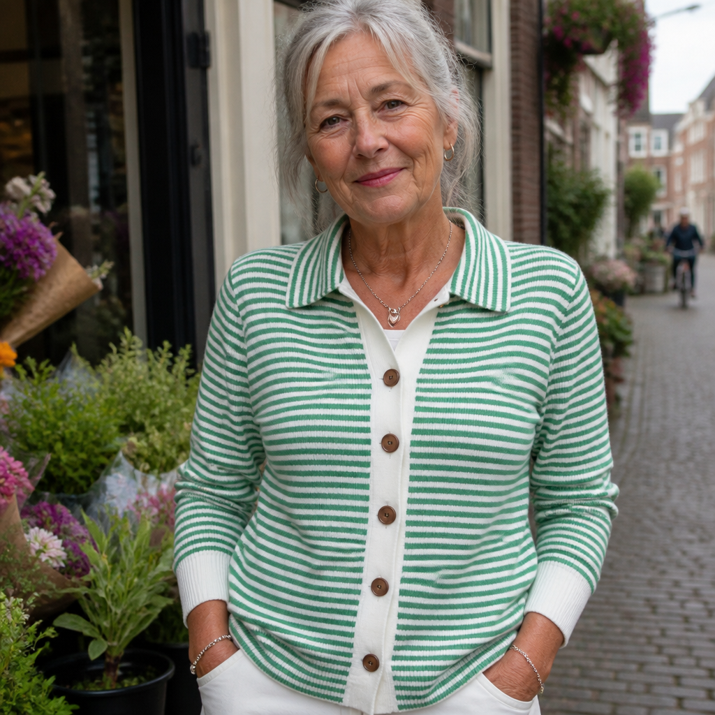 Willemien | Gestreept Vest met Knopen