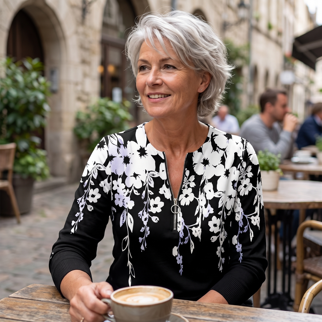 Marjolijn | Top met Bloemenprint en Rits
