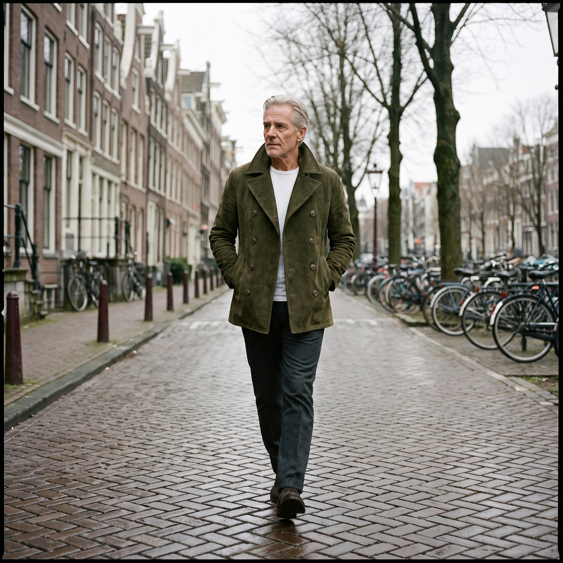 Barend | Korte Jas met Dubbele Rij Knopen