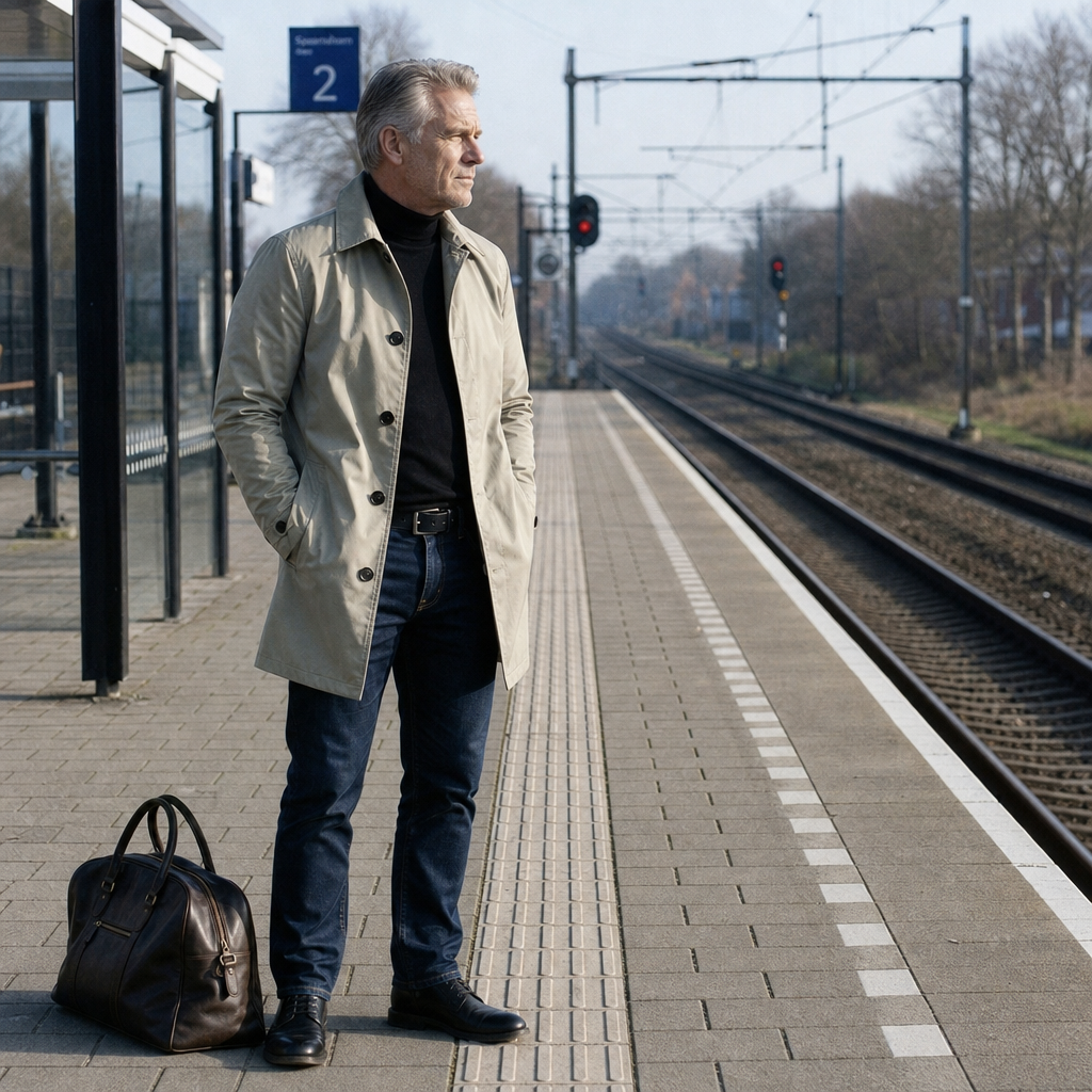 Peter | Halflange Jas met Knoopsluiting