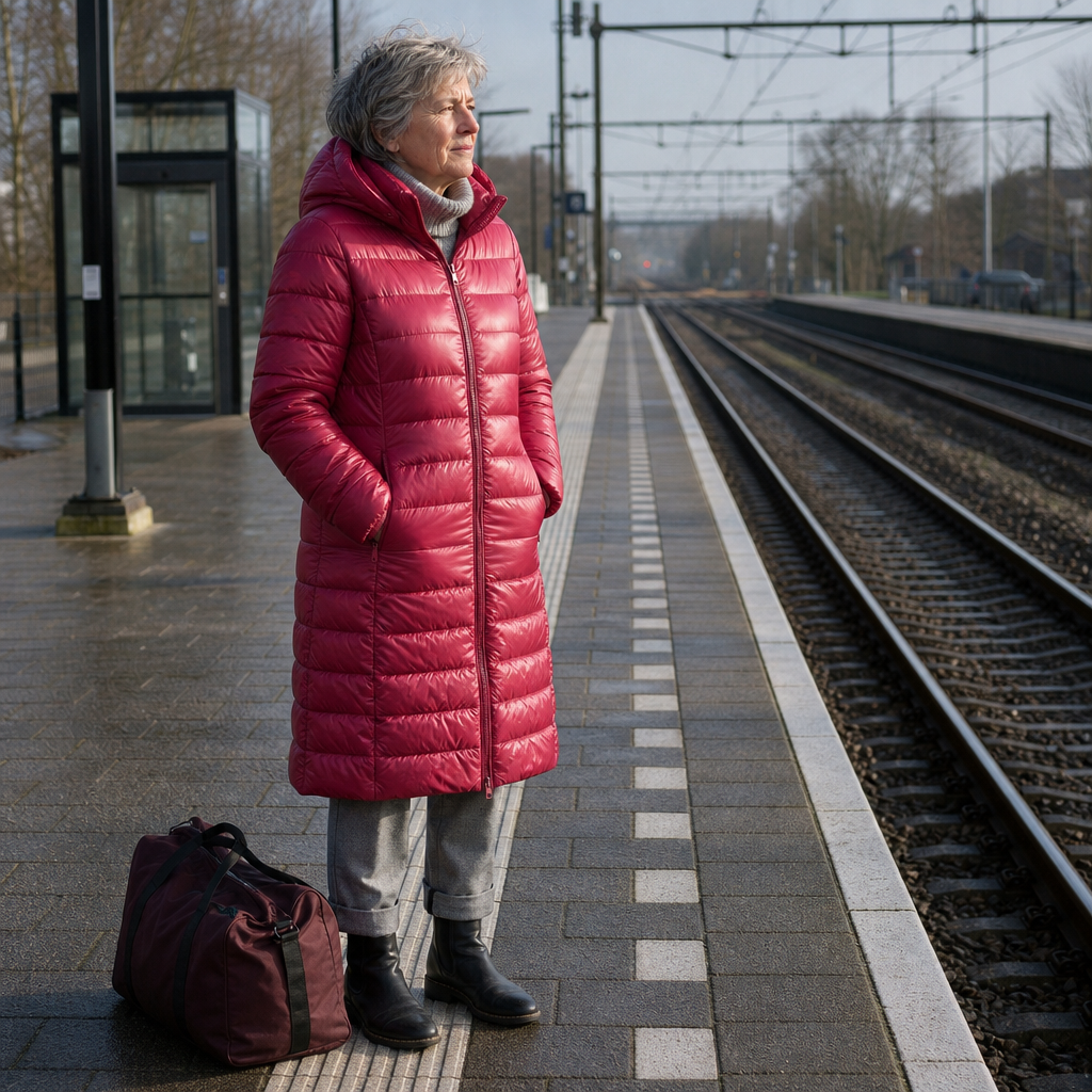 Maartje | Lange Gewatteerde Jas met Capuchon