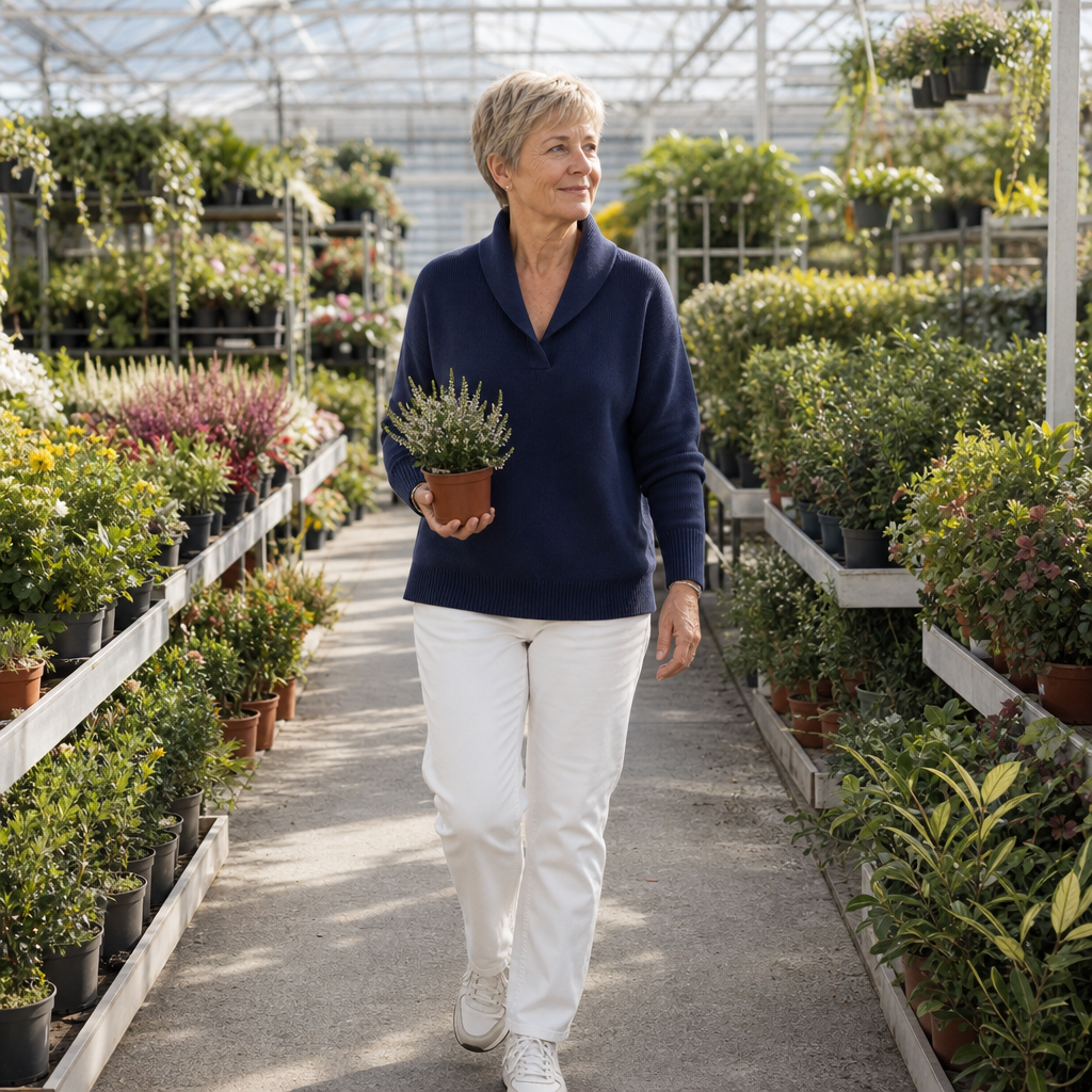 Alida Trui sfeerbeeld in het tuincentrum