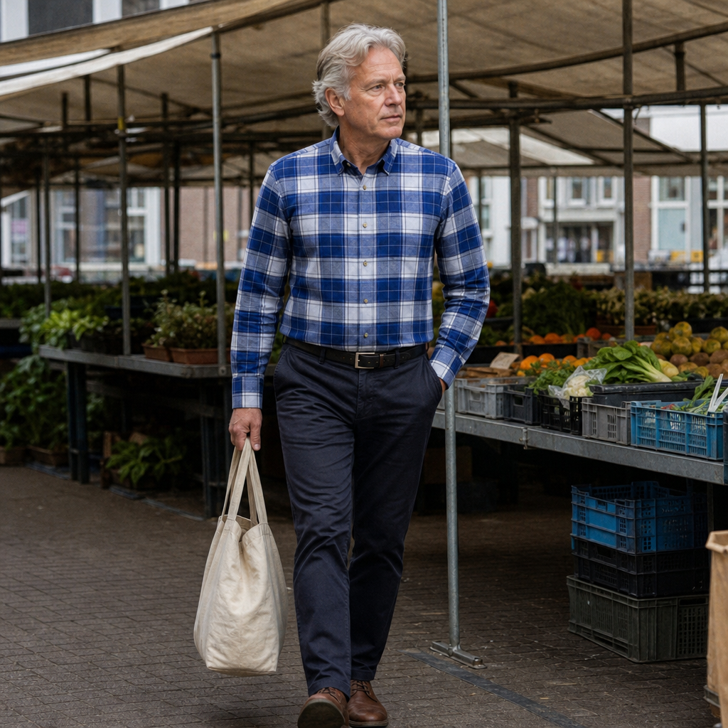 Bouke Overhemd sfeerbeeld op de markt