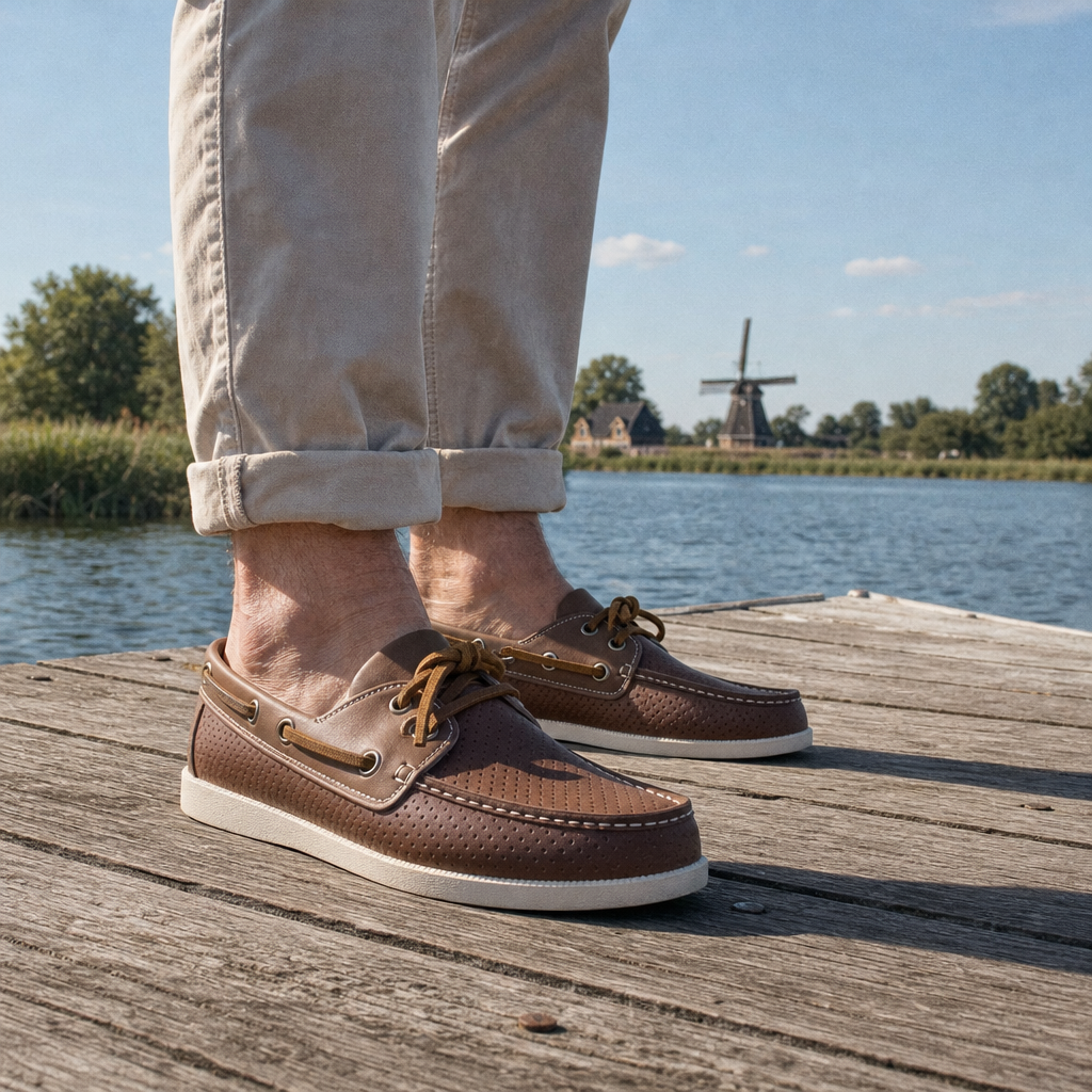 Tiemen Bootschoen sfeerbeeld op de steiger