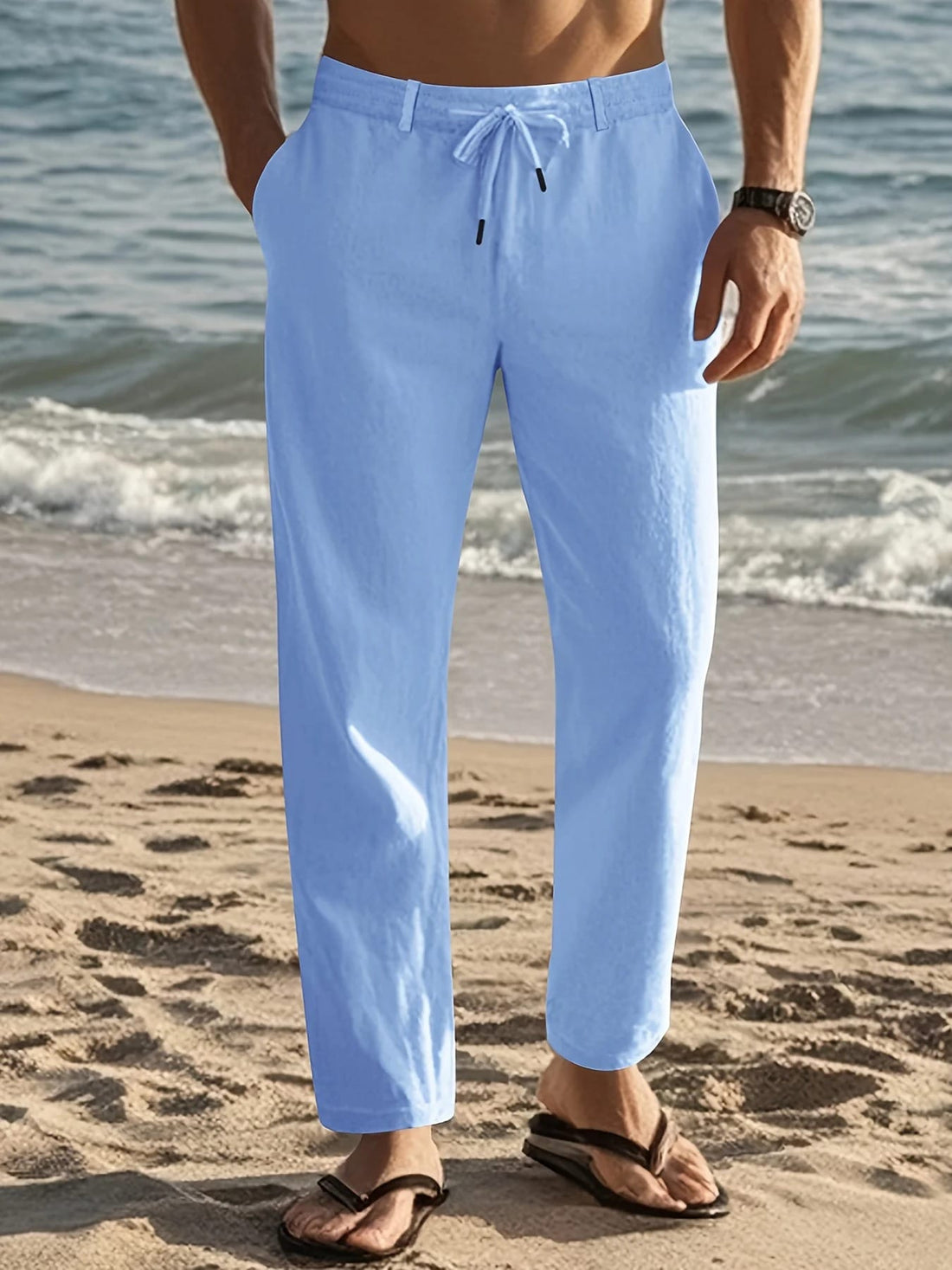André | Bordeaux Linnen Broek