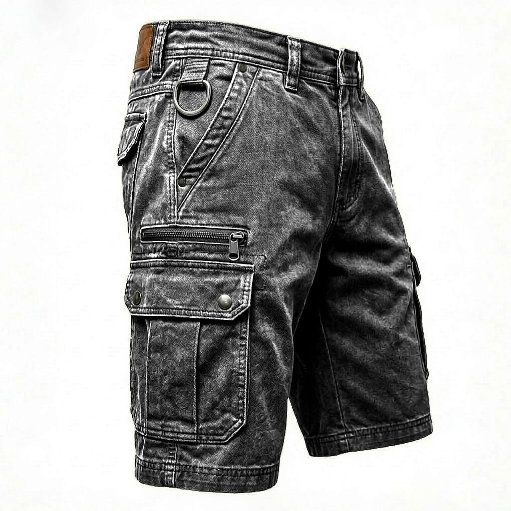 Pieter | Functionele Denim Cargo Shorts