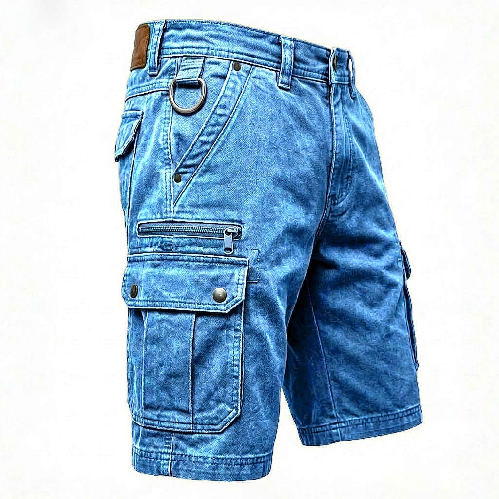 Pieter | Functionele Denim Cargo Shorts
