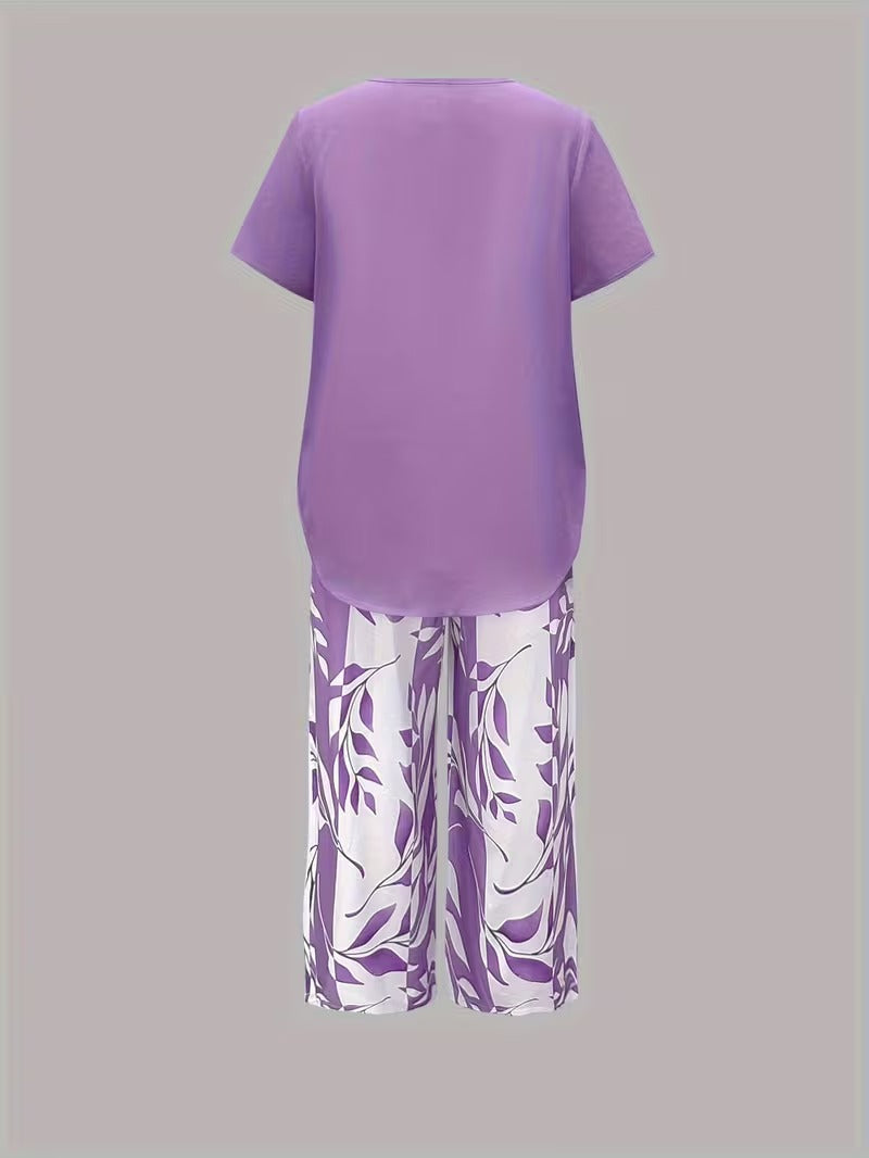 Arvessa™ | Casual Tweedelige Set met Bladprint