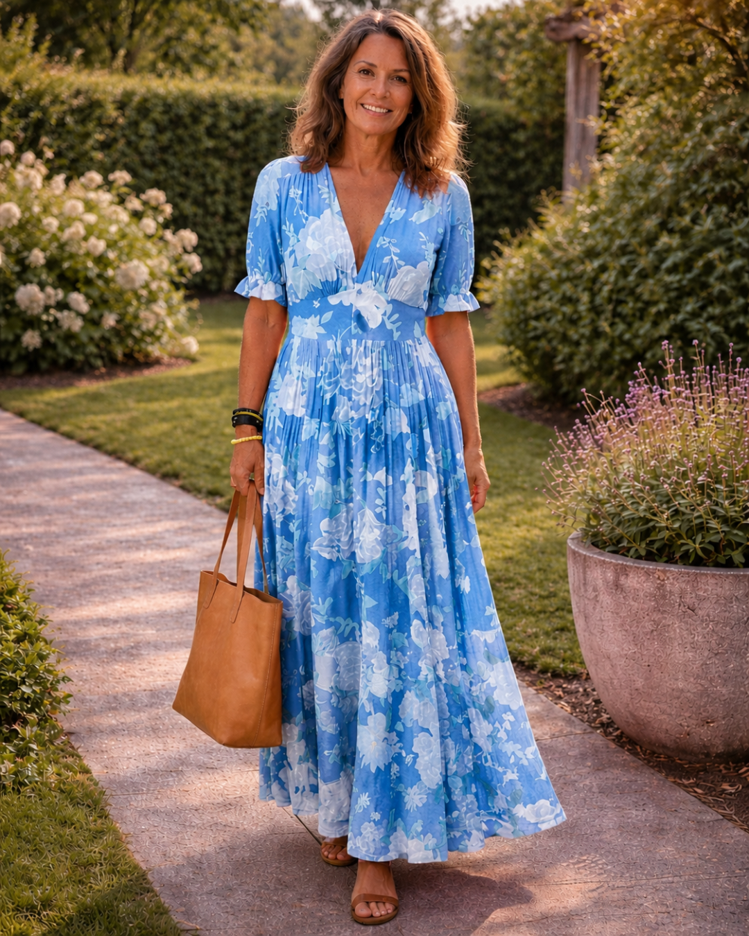 Irene | V-Hals Maxi Jurk