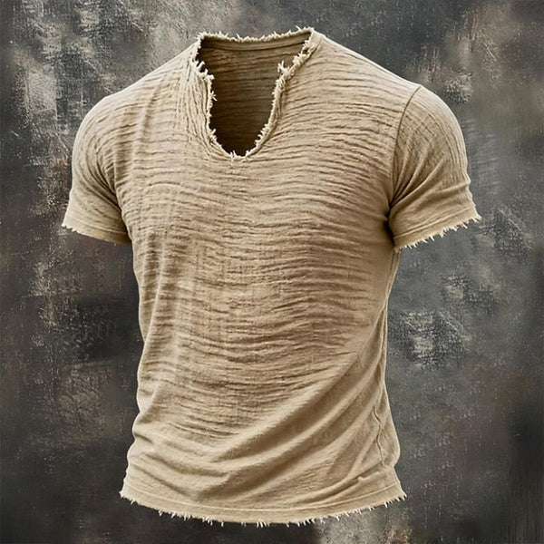 Vintage V-Hals T-Shirt | 100% Katoen (TIJDELIJK 1 + 1 GRATIS)
