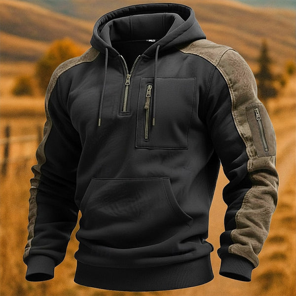Rinse | Hoodie met Halve Rits en Ritszakken