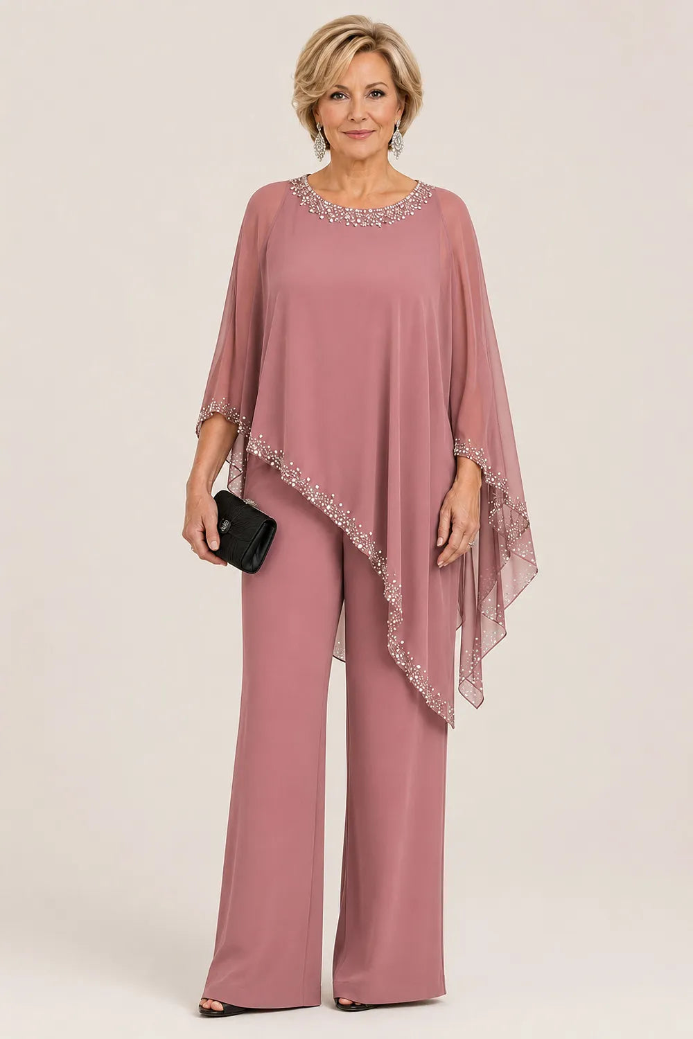 Nelly | Broekpak met Chiffon Cape