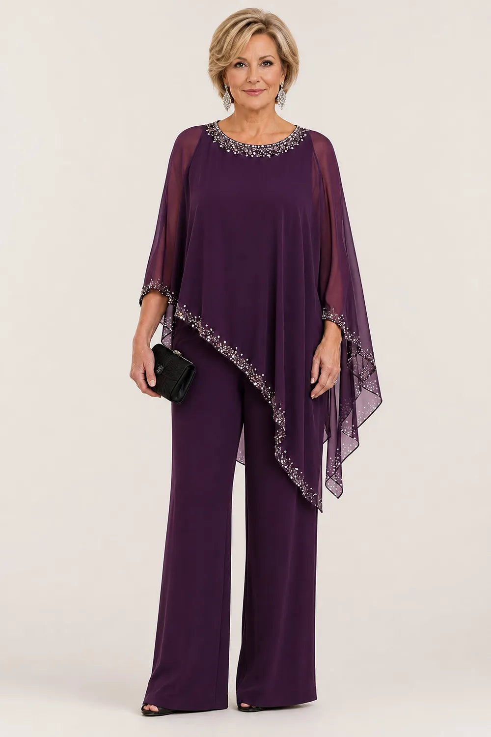 Nelly | Broekpak met Chiffon Cape