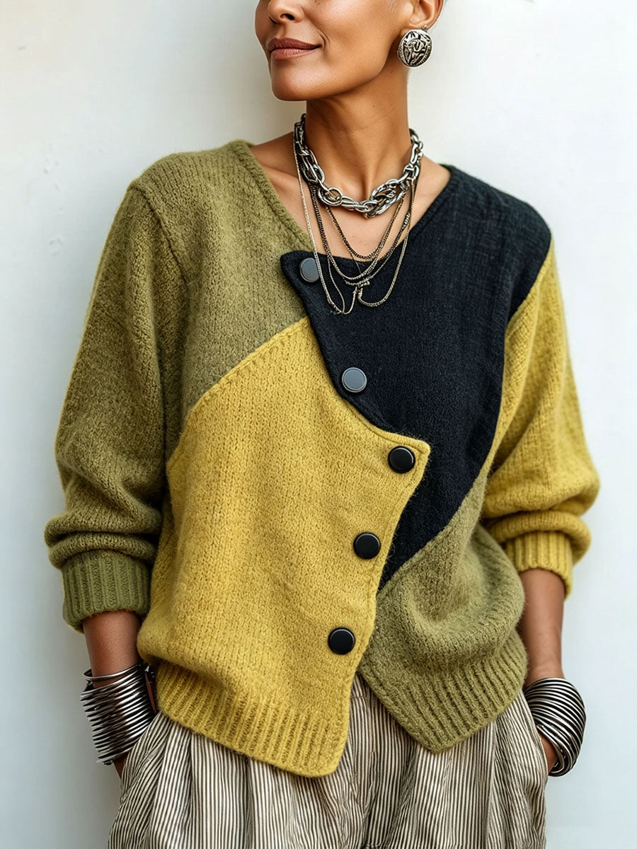 Sietske | Vest met Schuine Knoopsluiting