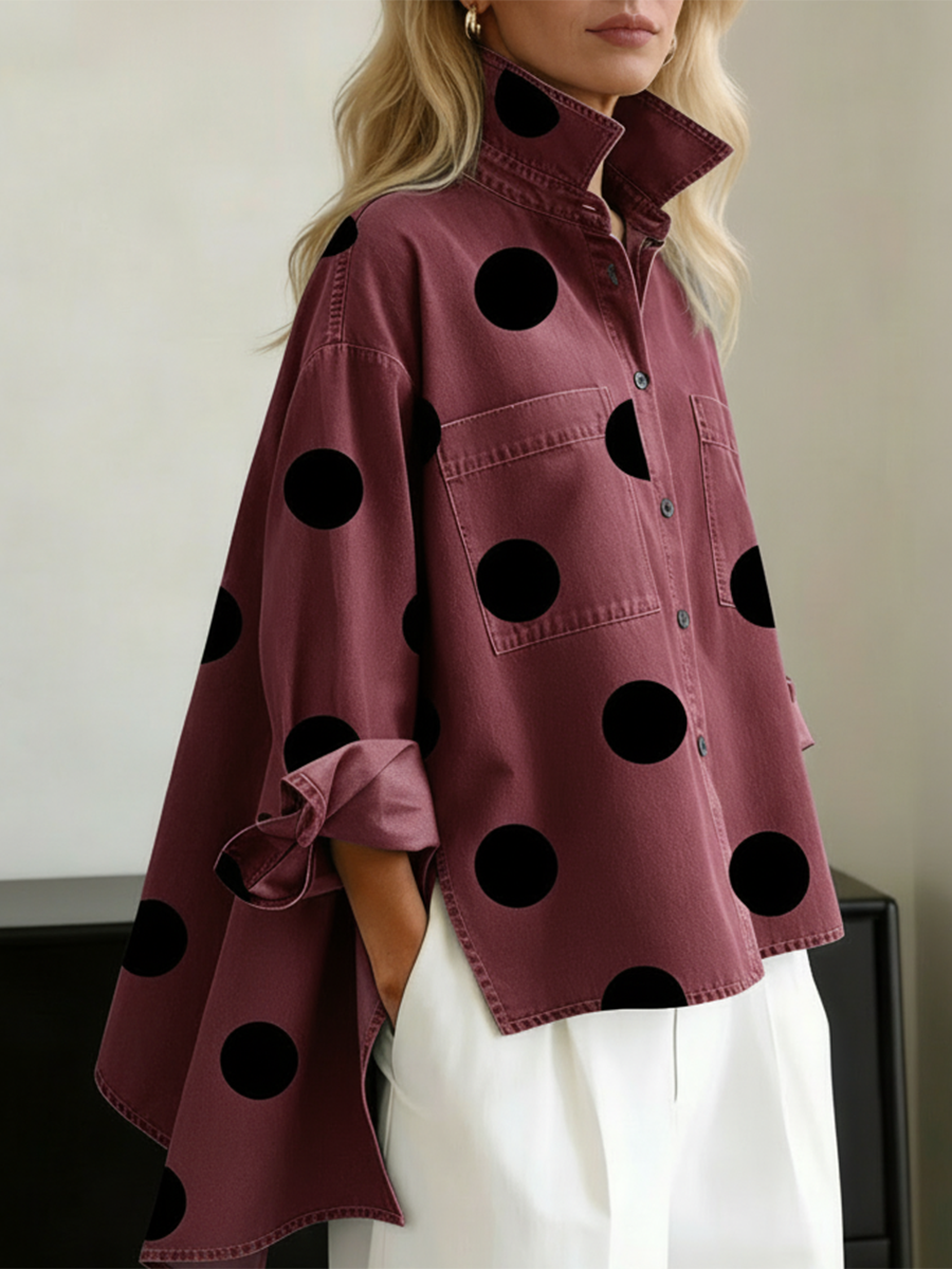 Pauline | Overshirt met Stippen