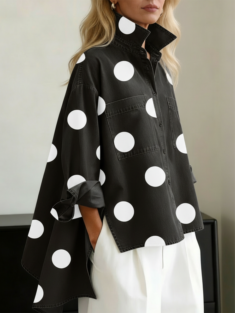 Pauline | Overshirt met Stippen